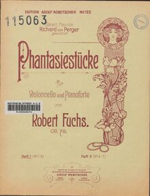 Partition complète et , partie, 6 Phantasiestücke pour violoncelle et Piano