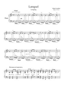 Partition , L attente / Længsel - piano solo, 4 Melodies, chansons, Op.24