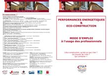 PERFORMANCES ENERGETIQUES & ECO-CONSTRUCTION MODE D EMPLOI à l ...