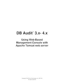 Using DB Audit Web-Based Management Console with Apache Tomcat web  server