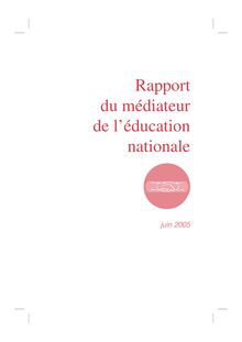 Rapport du médiateur de l éducation nationale : année 2004