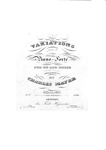 Partition complète, Variations sur un Air Russe, Mayer, Charles