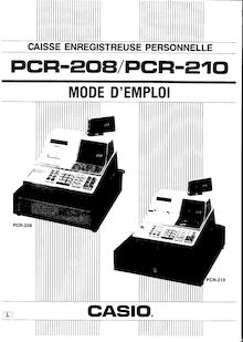 Notice Caisses enregistreuses Casio  PCR-208