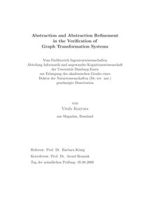 Abstraction and abstraction refinement in the verification of graph transformation systems [Elektronische Ressource] / von Vitaly Kozyura