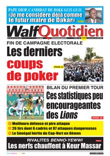 Walf Quotidien n°8946 - du jeudi 20 janvier 2022