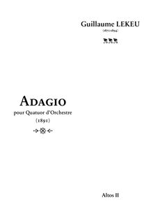 Partition viole de gambe II, Adagio pour quatuor d orchestre, Adagio for string trio and string orchestra