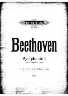 Partition de piano, Symphony No.1 en C, Op.21, C major par Ludwig van Beethoven