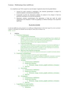 Contenus et objectifs du cours - Contenus  Mathématique 6ème ...
