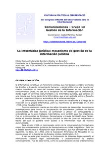 Comunicaciones – Grupo 13 Gestión de la Información La ...