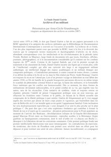 Archives d'un militant Présentation par Anne-Cécile Grandmougin