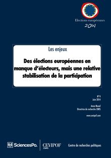 Des élections européennes en manque d électeurs, mais une relative stabilisation de la participation