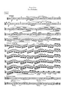 Partition viole de gambe, Les Préludes, Symphonic Poem No.3, Liszt, Franz