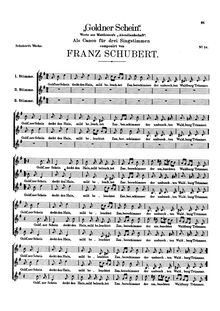 Partition complète, Gold ner Schein, D.357, Golden Shine, Schubert, Franz