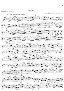 Partition violon 1, corde quatuor No.2 en D major, II. Quartett D-Dur
