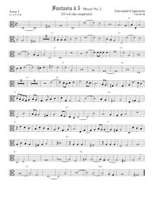 Partition ténor viole de gambe 3, alto clef, Fantasia pour 5 violes de gambe, RC 71