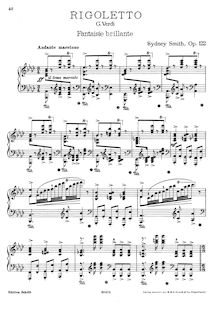 Partition complète, Fantaisie brillante on Verdi s Rigoletto, Op.122