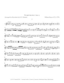 Partition , partie pour ténor enregistrement , Symphony No.1, B♭ major