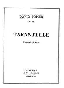 Partition de violoncelle, Tarantella, Op.33, Popper, David par David Popper