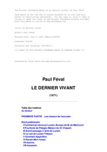 Le dernier vivant par Paul Féval