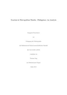 Tourism in metropolitan Manila, Philippines [Elektronische Ressource] : an analysis / Thomas Jung