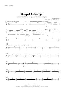 Partition Snare tambour, pour Adventures of Karpel, Szalkai, Balázs