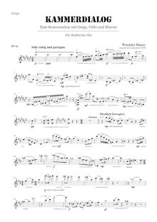 Partition de violon, Kammerdialog pour Piano Trio, Bitzan, Wendelin