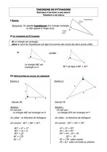 Triangle rectangle et théorème