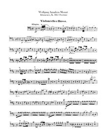 Partition violoncelles / Double Basses, Idomeneo, Idomeneo, rè di Creta