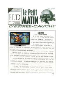LE PETIT MATIN D ESTREE-CAUCHY N°20 - FEVRIER 2009:; LE TGV NORD-EUROPE PASSE PAR BETHUNE