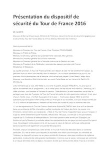 État d urgence : dispositif de sécurité lors du Tour de France 2016