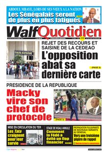 Walf Quotidien n°8929 - du jeudi 30 décembre 2021