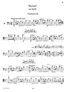 Partition de violoncelle, Fantasiestücke Op.12, Original: Phantasien, Op. 7
