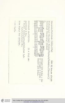 Partition complète et parties, Sinfonia en D major, GWV 511