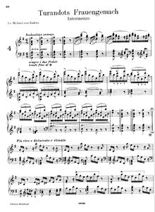 Partition , Turandots Frauengemach, Intermezzo, Elegien, Sieben Neue Klavierstücke
