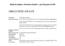 PS4 : dépôt du slogan « Greatness Awaits » par Sony