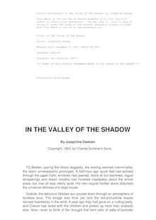 In The Valley Of The Shadow