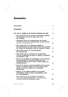 Ethique sida et société. Rapport d activité du Conseil national du Sida. Tome VI 2004-2005