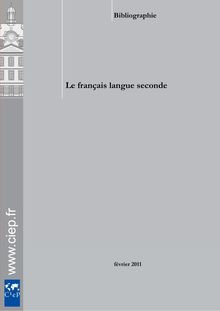 Le français langue seconde - Bibliographie