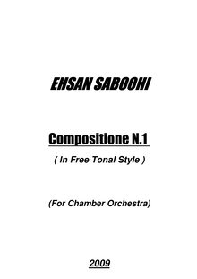 Partition complète, Compositione No.1, Saboohi, Ehsan