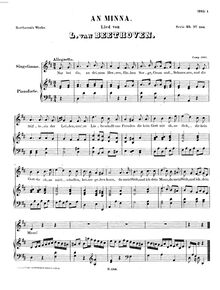 Partition complète, An Minna, D major, Beethoven, Ludwig van