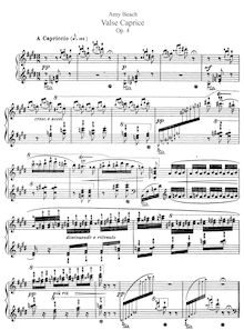 Partition complète, Valse-Caprice, Op.4, Beach, Amy Marcy