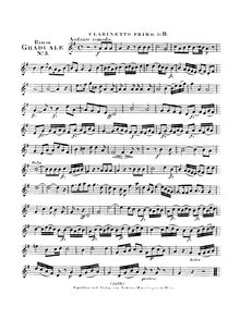 Partition clarinette 1, Benedicam Dominum en omni tempore, Graduale in tempore