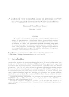 A posteriori error estimator based on gradient recovery by averaging for discontinuous Galerkin methods