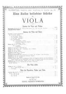 Partition Duet No.1 - parties complètes, 3 Grand Concertant Duos pour violon et viole de gambe