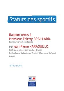 Rapport Karaquillo - 41 préconisations relatives au statut des sportifs