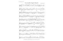 Partition clarinette 1 (B?), pour Invincible Eagle, D major/G major