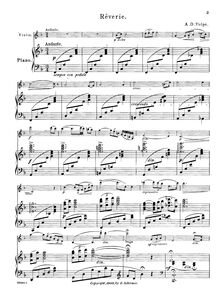 Partition de piano, Rêverie, F Major, Volpe, Arnold