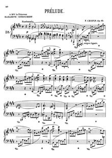 Partition complète, à Mme la princesse Elizabeth par Frédéric Chopin