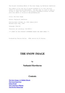 The Snow Image and other stories