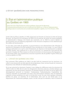 Ouvrir le PDF - L État et l administration publique au Québec en 1960